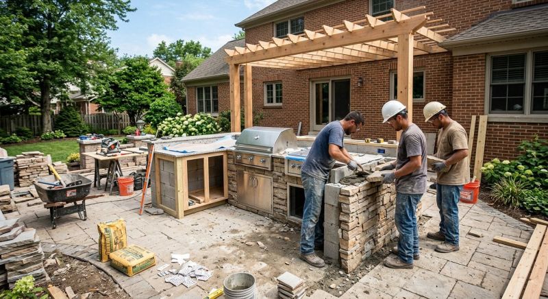 Outdoor Kitchen Construction in Katy, TX