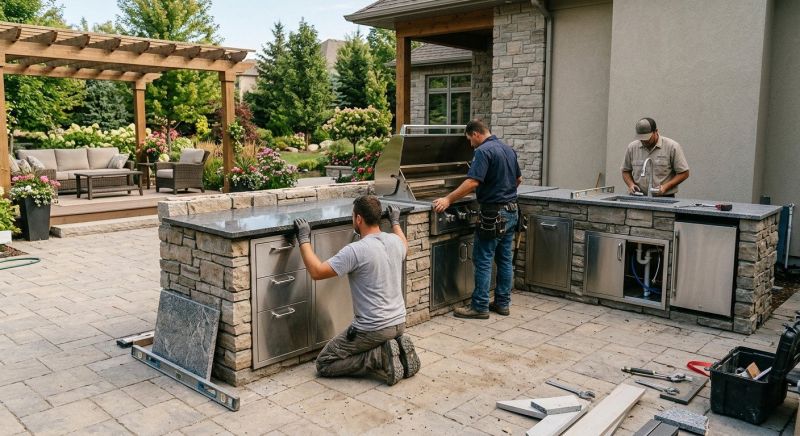 Outdoor Kitchen Installation in Conroe, TX