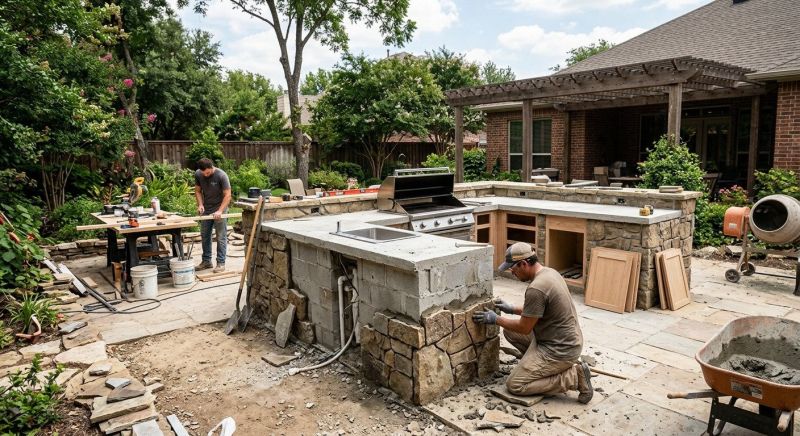 Outdoor Kitchen Renovation in Katy, TX